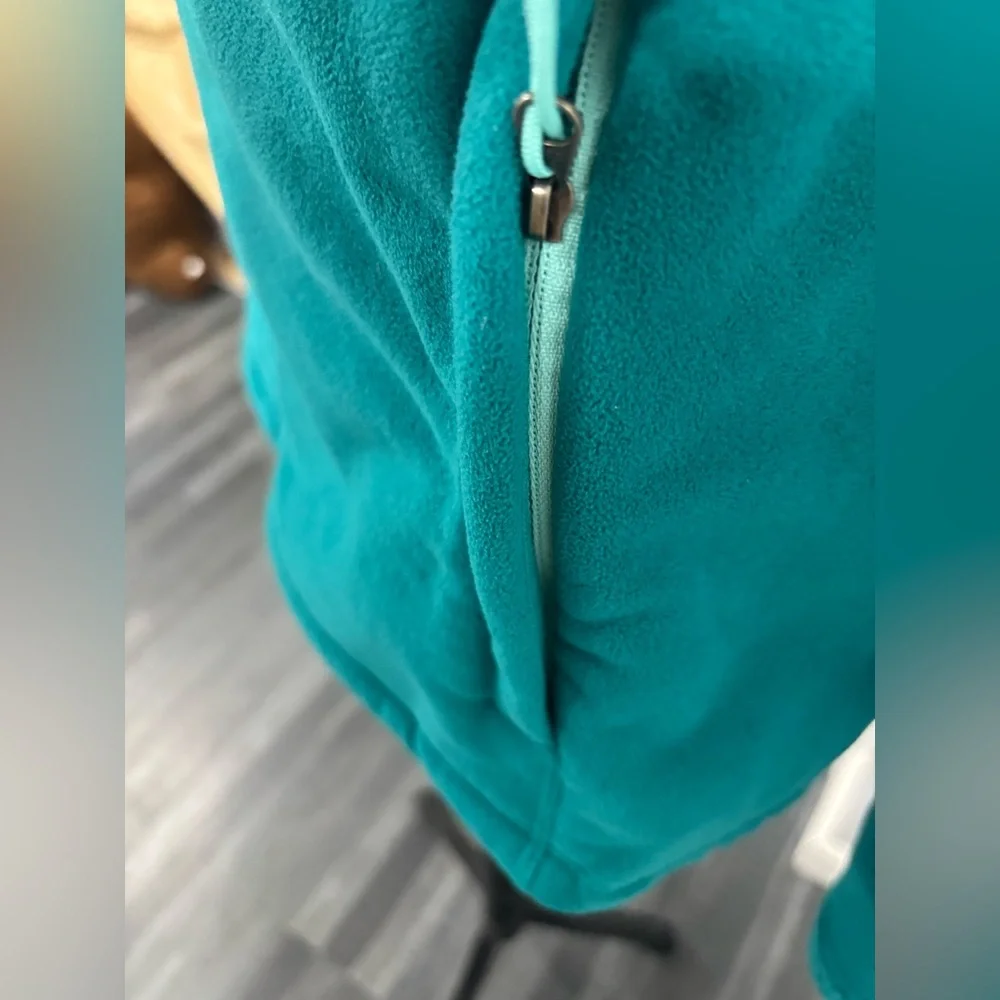 The North Face Sherpa Lined Jacket Size Medium Teal Pockets B1 - Picture 5 of 12